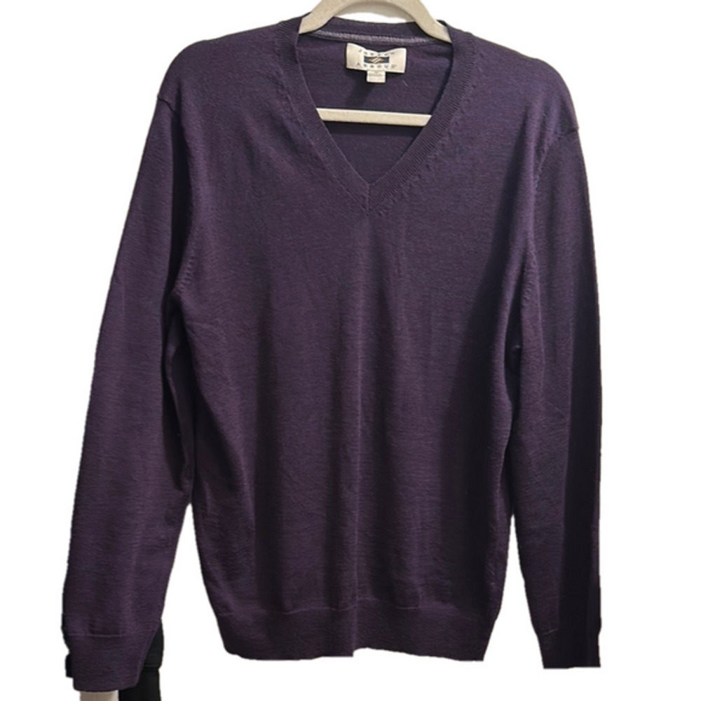 Joseph Abboud Purple V-Neck Sweater